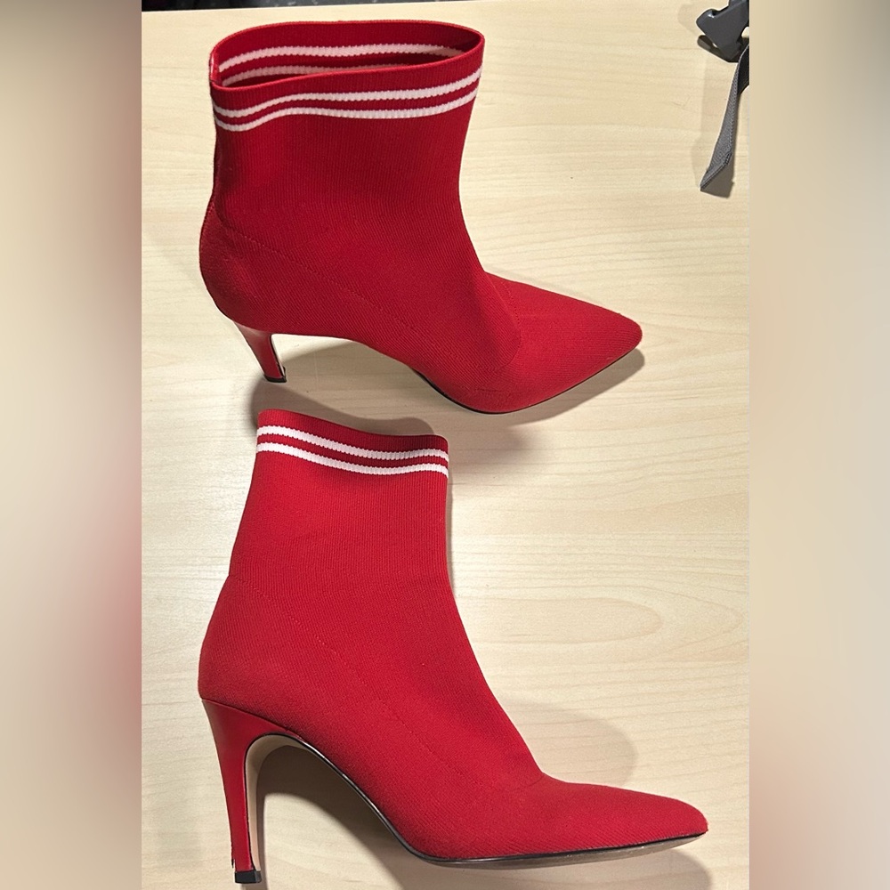 LEITH Red Sock Booties